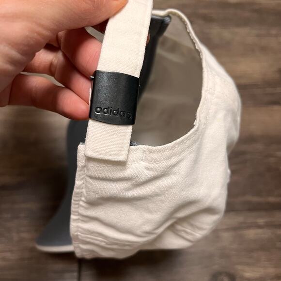 Adidas Originals Three Stripe Life Unisex Patch Dad Hat Strapback Cap Cream OS - Picture 6 of 6